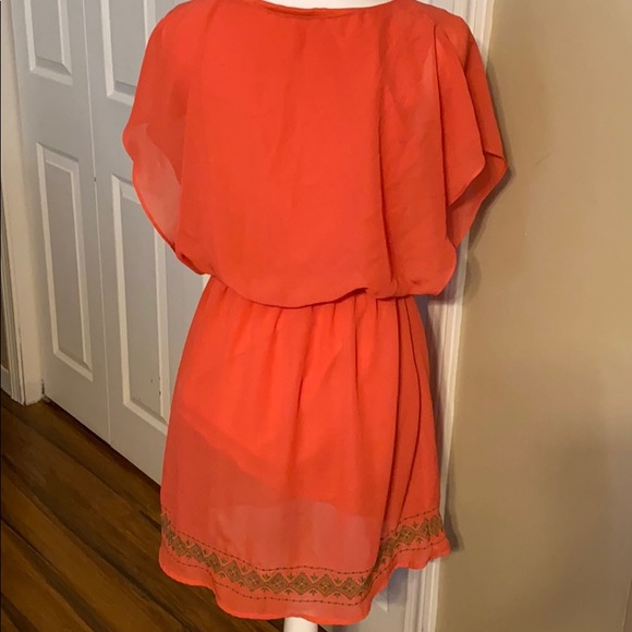 coral peach/pink DRESS - Picture 3 of 5